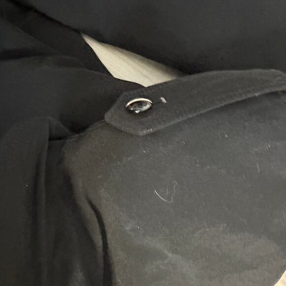 F. S. L. Women's Black Trench Coat Removable Lining Size 8 - Picture 6 of 7